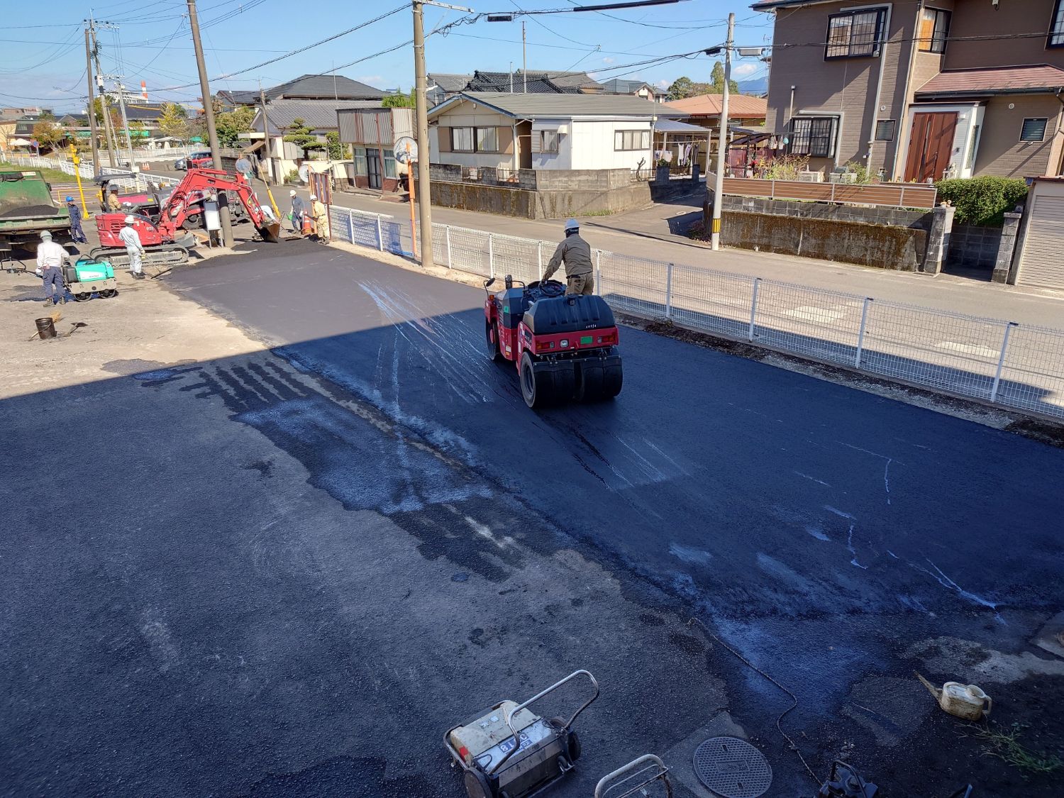 舗装事業の施工現場